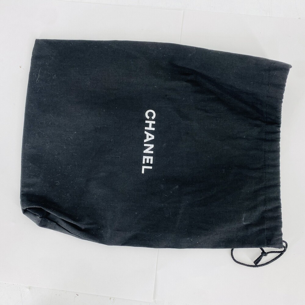 Chanel Black Canvas Drawstring Dust Cover Dust Bag Size 12x10"